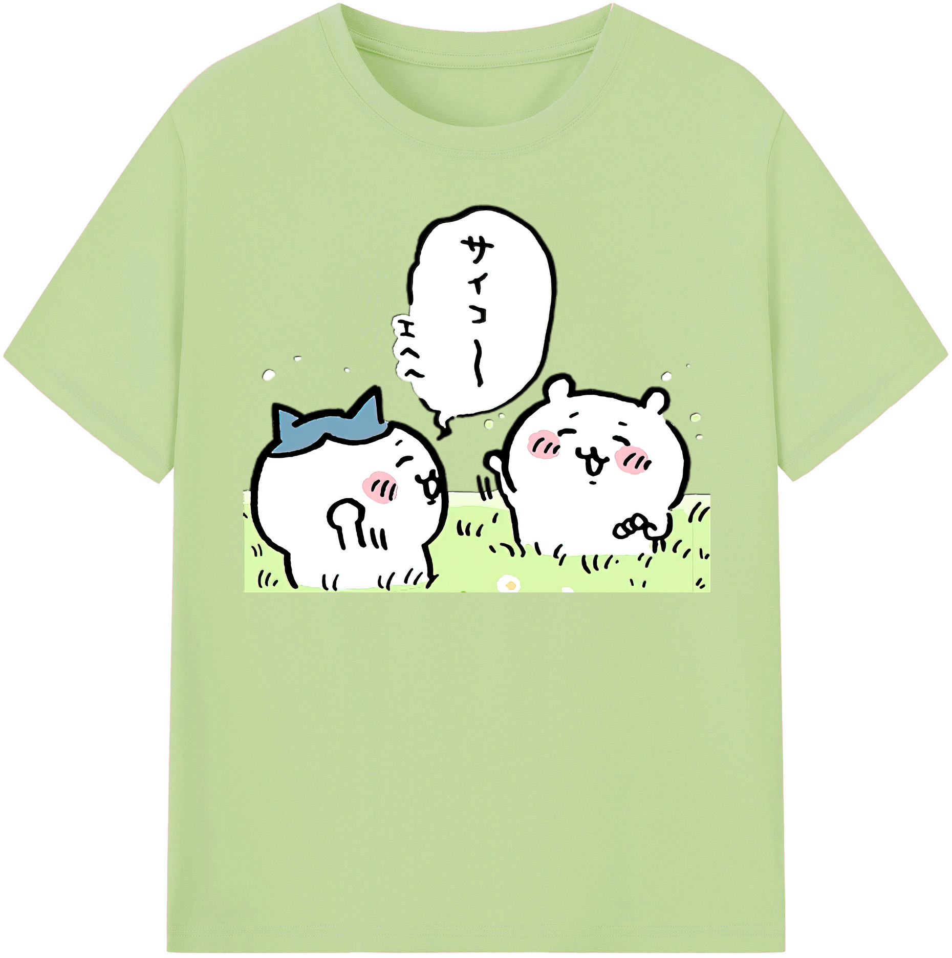 （画像用） ちいかわ ちいかわ Chii-kawa chiikawa 綿100％半袖Tシャツ（フロントプリント）